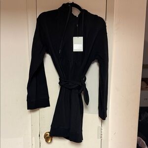 Pam & Gela Black Belted Hoodie